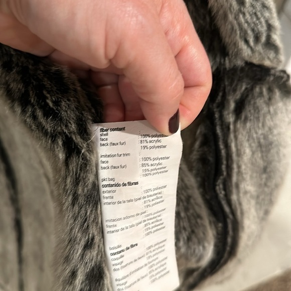 Espirit Collection faux fur suede button up winter coat size medium - Picture 10 of 11